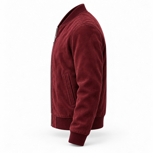 Blouson aviateur pour homme en cuir PU personnalisé avec logo, style rétro, séchage rapide, écologique, décontracté - Product Image 2