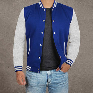 Chaqueta de Invierno Elegante para Hombre, Diseño Varsity Letterman 100% Lona de Alta Calidad con Cuerpo de Lana, Mangas de Cuero y Cuello Alto - Product Image 4