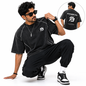 T-shirt Homme Oversize en Coton Délavé Coupe Boxy Épaules Tombantes Coutures Contrastantes Streetwear Lourd Décontracté Été - Product Image 6