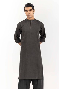 Men Classic Shalwar Kameez Elegant Plain Design Soft Fabric Traditional Clothing For Daily And Formal Occasions - Product Image 4