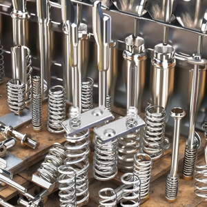 Ressorts de contact de batterie AA Style hélicoïdal Acier à haute teneur en carbone 100mm Longueur étendue Conversion positive négative Glissière de plaque de nickelage - Product Image 2