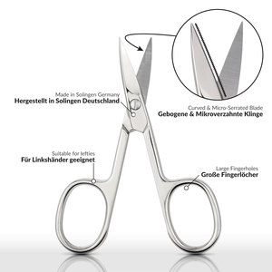 Kit de ciseaux et coupe-ongles en acier inoxydable de qualité supérieure, ensemble durable de coupe-ongles pour manucure, pédicure et soins des pieds - Product Image 4
