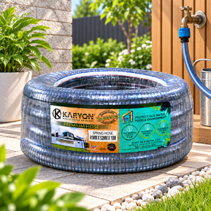 KARYON Heavy Duty Transparent PVC Spring <b>Hose</b> Steel Wire Reinforced Suction Pipe for Pump Farm Industrial Transfer Line - Product Image 1