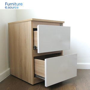 Mesita de noche de cajón blanca moderna con cuerpo de madera funcional para dormitorio u hospital EXPORTACIÓN DE FÁBRICA DE Vietnam - Product Image 1