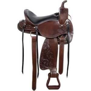 Selle western faite à la main pour l'équitation prix de gros selle western en cuir véritable selle western en vrac - Product Image 1