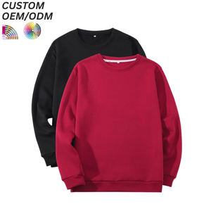 เสื้อสเวตเชิ้ตผู้ชายผ้าฝ้ายสีพื้นรักษ์โลก คอกลม สไตล์ลำลอง สตรีทแวร์ รับทำโลโก้ตามสั่ง รองรับ OEM ODM สำหรับแบรนด์ขายส่ง - Product Image 1