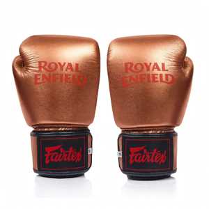 Nouveaux Gants de Boxe Fairtex en Cuir Marron Personnalisables, Doigts Entiers, Fermeture Auto-agrippante, Sangles Réglables pour le Kickboxing et les Arts Martiaux - Product Image 1