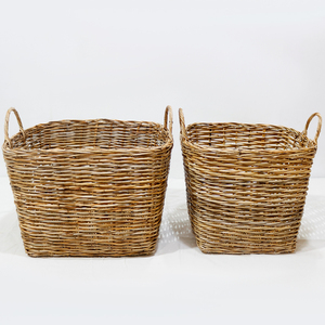 Modern Water Hyacinth Eco-Friendly Multifunction Custom Shape Clothes <b>Storage</b> <b>Hamper</b> Clothing Laundry Organizer - Product Image 2