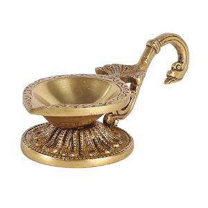 Peacock Design Oil Wick Brass Hanging Diya for Home Decor Standard Pack - Product Image 5