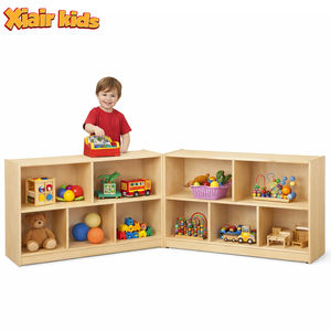 Meubles de <span class=keywords><strong>Rangement</strong></span> Montessori pour Maternelle avec Crochets – Casiers pour Sacs et Vêtements – Mobilier de Garderie et d'Apprentissage pour la Petite Enfance - Product Image 1