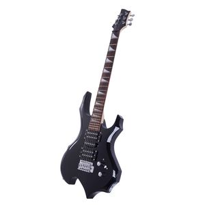 Borsa per Chitarra con Design a Fiamma, Pickup HSH, Paddle Rocker, Cavo, Chiave, Colore Nero - Product Image 4