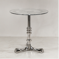Table basse ronde moderne avec plateau en marbre et structure en métal, meuble de salon, table d'appoint décorative