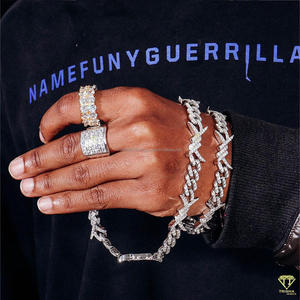 <b>Iced</b> <b>Out</b> Moissanite Diamond in 925 Sterling Silver Cuban Link <b>Chain</b> Hip Hop Miami Style Necklace Luxury - Product Image 2