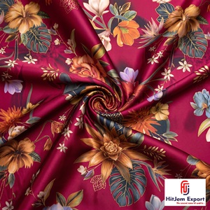 Tissu en satin japonais imprimé de qualité supérieure, personnalisé OEM ODM, pour vêtements de mariée, ameublement, vente en gros, exportation - Product Image 2