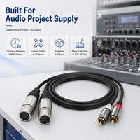 Câble adaptateur audio OEM personnalisé double XLR femelle 3 broches vers double RCA mâle, câbles XLR de microphone de haute qualité pour mixeur et amplificateur