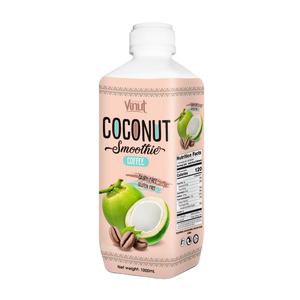 Botella de plástico de 1L Agua de coco con café Marca OEM Fabricación de alta calidad Baja en grasa en Vietnam - Product Image 1