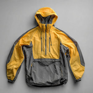 Veste coupe-vent à capuche de haute qualité avec fermeture éclair, 100% nylon et élasthanne, imperméable, pour hommes, coupe-vent unisexe pour l'extérieur - Product Image 3