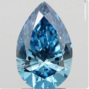 Anillo de Compromiso de Diamante Cultivado en Laboratorio CVD, Corte Excelente 3EX, 2CT, Forma de Pera, Azul VVS1, Certificado IGI, Joyería Fina, Proveedor de Diamantes, Venta al Por Mayor - Product Image 1