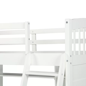 Lit double superposé au design moderne avec bureau et bibliothèque en bois massif Prix d'usine pour les enfants du collège - Product Image 6