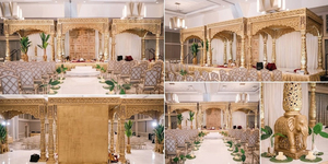 รัศมีรามมณฑลราชมัณฑลสำหรับห้องจัดเลี้ยงขนาดใหญ่ในสหรัฐอเมริกา งานแต่งงานแบบอินเดียที่มีสไตล์ รัศมีรามมณฑลแบบดั้งเดิม รัศมีรามมณฑลทรงสี่เหลี่ยมสีทองมงคลในสหรัฐอเมริกา - Product Image 6