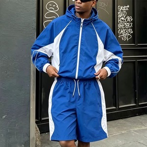 Ensembles de shorts d'été personnalisés pour hommes, t-shirt à manches courtes et short, costume écologique 100% coton, couleurs et tailles personnalisées, sport - Product Image 6