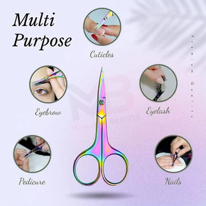 Ciseaux à cuticules russes en acier inoxydable avec logo personnalisé, extra fins, extra tranchants, courbés, pour manucure, emballage personnalisé, salon - Product Image 2