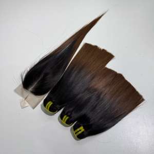 Cabello humano vietnamita Precio al por mayor Hueso Recto Punta marrón Color Cabello humano vietnamita de alta calidad - Product Image 6