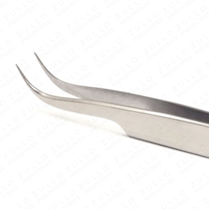 Zullo Industries Professional Stainless Steel Eyelash Extension Tweezers Private Label Pointed Needle Tip Silver Lash <b>Tool</b> - Product Image 3
