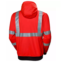 Sweat à capuche zippé de sécurité pour hommes, conforme à la norme ANSI Classe 2, avec LED clignotantes, imperméable, léger, réfléchissant, entièrement personnalisable pour la construction