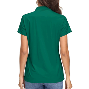 Chemise décontractée en tricot vert pour femme, protection solaire, sur mesure, vêtements d'été, séchage rapide, pour le golf - Product Image 2