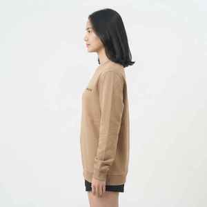 เสื้อสเวตเตอร์คอกลมสีพื้นสำหรับผู้หญิง แขนยาว ผ้าฝ้ายถัก สวมใส่สบายๆ สำหรับฤดูใบไม้ร่วง - Product Image 4