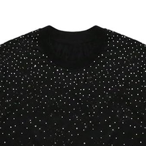 เสื้อยืดผู้ชายแขนสั้นคุณภาพสูงประดับเพชร พิมพ์ลายแบบซับลิเมชั่น เสื้อยืดผู้ชายประดับเพชร - Product Image 3