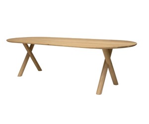 Ensemble de salle à manger scandinave en bois massif, table ovale moderne avec 6 chaises, meubles durables pour la salle à manger - Product Image 2