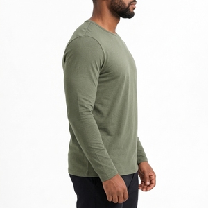 Camiseta 100% algodón, ligera, transpirable, lisa, con logo personalizado, ropa casual, venta al por mayor, fábrica OEM, camiseta para hombre, servicio OEM para hombres - Product Image 3