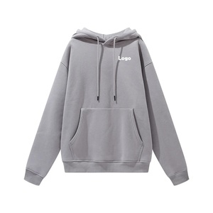 Sweat-shirt à capuche unisexe surdimensionné, épais, brodé, uni, décontracté, avec poche avant pour logo - Product Image 6