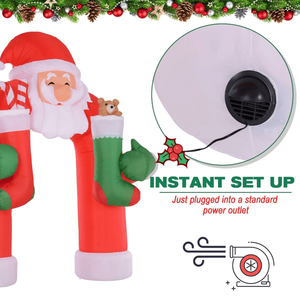 Gigantesco Babbo Natale Gonfiabile per Decorazioni Natalizie da Esterno, Addobbi Festivi per il Giardino per la Stagione - Product Image 5