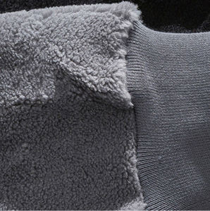 OEM Custom Factory Wholesale Heavy Fuzzy Fleece Half <b>Zip</b> Neck Custom Sherpa Fleece Hoodie for Men - Product Image 3