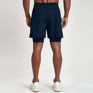 Men's Sports Casual Zipper Pocket Woven Double <b>Layer</b> Running Training Gym Wear Sportswear Quick Dry Men's Shorts - Product Image 3
