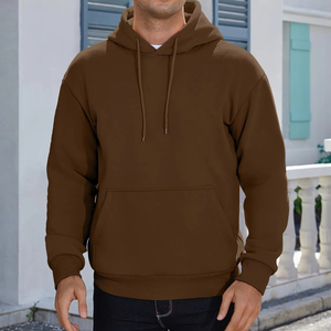 Sweat-shirts à capuche pour hommes, décontractés, à fermeture éclair, 100% coton, unis, d'hiver, avec poches, manches longues - Product Image 3