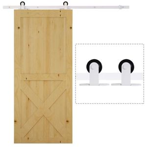 Rustic Interior 6-Door Sliding Barn Mounting Hardware Kit White Finish-Door & Window Hinges - Product Image 1