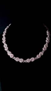 Custom 12mm Infinity Link Lab Grown <b>Necklace</b> Pear Cut Accents 925 <b>Silver</b> Iced Out Rose Gold Chain Hip Hop Men Jewelry Factory - Product Image 6