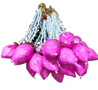 Décoration murale ou de porte en tissu indien fait main, petite feuille de lotus artificielle, centre de table pour mariage