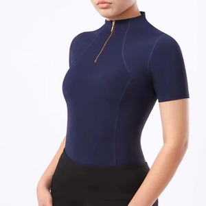 Chemise d'équitation à manches courtes pour femmes, chemise d'équitation pour concours, vêtements de compétition, respirante, extensible, séchage rapide, chemises d'équitation - Product Image 3