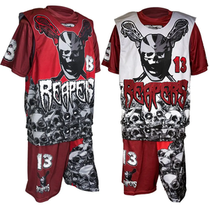 Elegante Conjunto de Uniforme de Lacrosse Blanco, Jersey de Equipo Sublimado Personalizado con Pantalones Cortos a Juego, Ropa Deportiva de Alto Rendimiento - Product Image 5