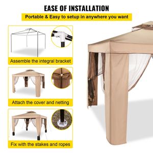 Gazebo Portatile da Esterno 3x3 Metri con Ampio Spazio Ombreggiato per Feste, Giardino, Cortile e Prato - Product Image 6