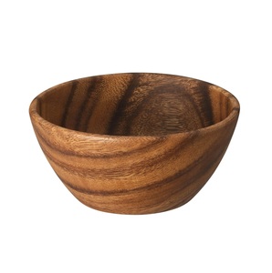 100% Natural Wood Bowl Set Stackable Round <b>Wooden</b> Salad Fruit Bowls for <b>Kitchen</b> Dining <b>Accessories</b> - Product Image 5