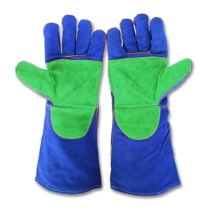 Gants de sécurité en cuir de vachette renforcé pour travaux lourds, résistants aux flammes, à la chaleur et aux étincelles, pour les barbecues et les soudeurs - Product Image 3