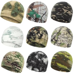 Unisex Camouflage Beanie Hat 100% Polyester Flat Knitted Outdoor Casual <b>Winter</b> <b>Cap</b> 56-58CM - Product Image 4