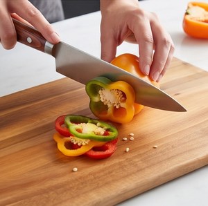 Planche à découper rectangulaire en bois de caoutchouc de qualité supérieure, planche à découper en bois massif brun pour la cuisine à domicile - Product Image 5