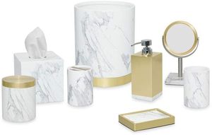 Ensemble de distributeurs et accessoires de salle de bain de haute qualité, plateau de rangement décoratif, kit d'accessoires de salle de bain élégant pour la maison - Product Image 4